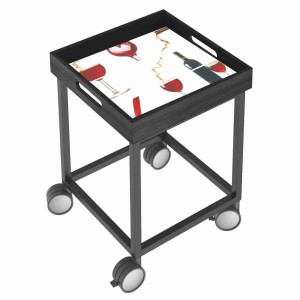 MOBILNE STOLIKI Z TACĄ STTG.30.13 RED WINE